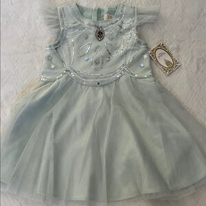 Disney Princess Jasmine Embellished Light Green Tulle Party Dress
